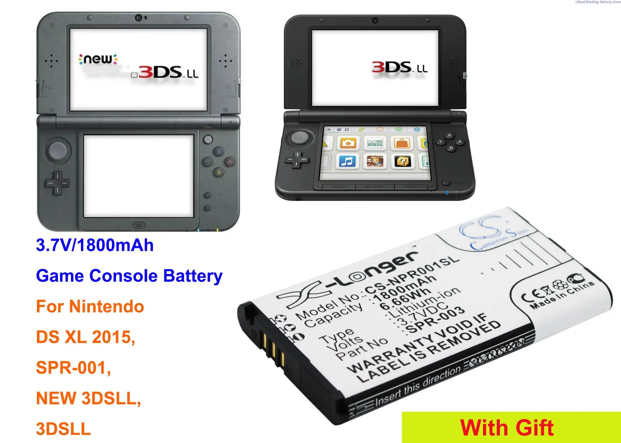 

Cameron Sino 1800mAh Battery SPR-003, SPR-A-BPAA-CO for Nintendo DS XL 2015, SPR-001, NEW 3DSLL, 3DSLL, 3DS LL, DSXL 2015