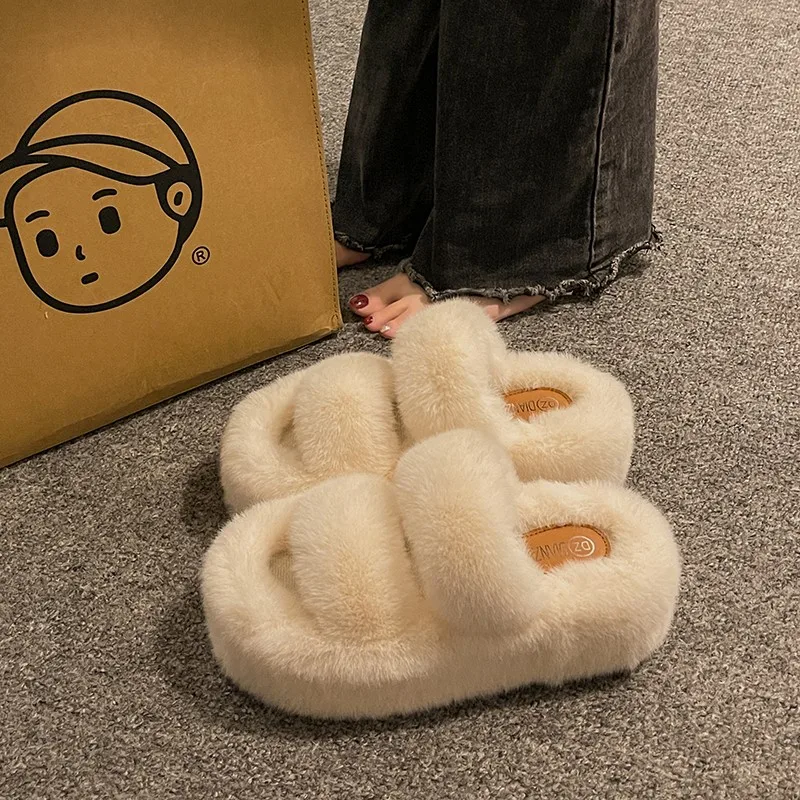 Шлепанцы женские на платформе, повседневные сандалии на каблуке, меховые шлепанцы, из флока, роскошная зимняя обувь, Bla, бежевые
Шлепанцы женские на платформе, повседневные сандалии на каблуке, меховые шлепанцы, из флока, роскошная зимняя обувь, Bla, бежевые