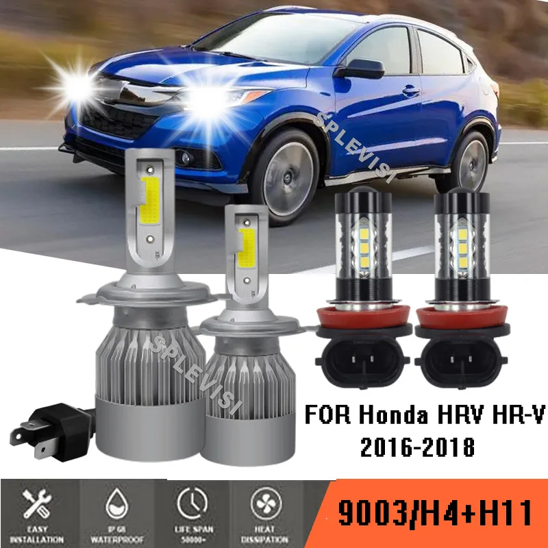4x 9003 H11 LED Headlight Bulbs High Low Beam 6000K White luces led para For Honda HRV HR-V 2016 2017 2018
4x 9003 H11 LED Headlight Bulbs High Low Beam 6000K White luces led para For Honda HRV HR-V 2016 2017 2018