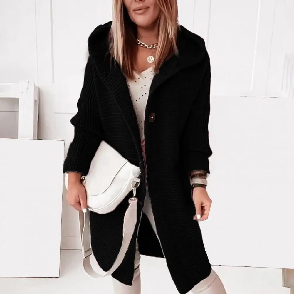 Women Sweater Coat Stylish Women's Hooded Knit Coat Long Sleeve Loose Fit Sweater Outwear For Autumn Winter Streetwear Women
Women Sweater Coat Stylish Women's Hooded Knit Coat Long Sleeve Loose Fit Sweater Outwear For Autumn Winter Streetwear Women