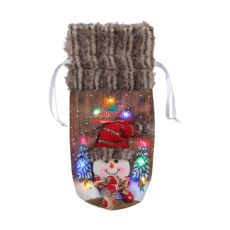 Christmas Wine Decorative Bottle Cover Luminous wine Bottle Holder Pouch for Christmas festival home Dining Table decoration
Christmas Wine Decorative Bottle Cover Luminous wine Bottle Holder Pouch for Christmas festival home Dining Table decoration