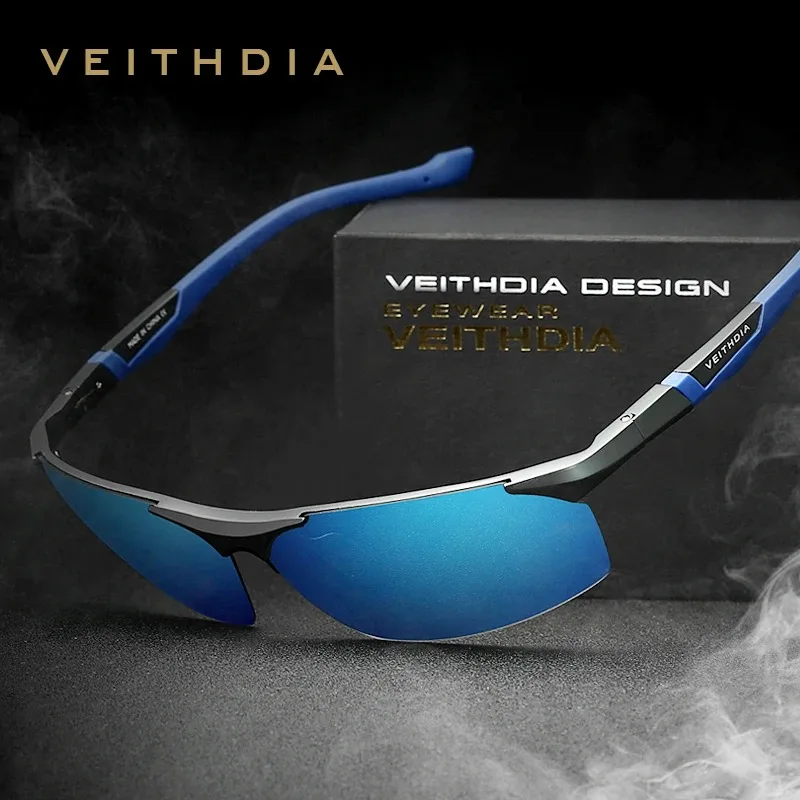 

VEITHDIA Men's Sunglasses Aluminum Magnesium Polarized Blue Coating Mirror Sun Glasses Outdoor Male Eyewear Accessories 6589