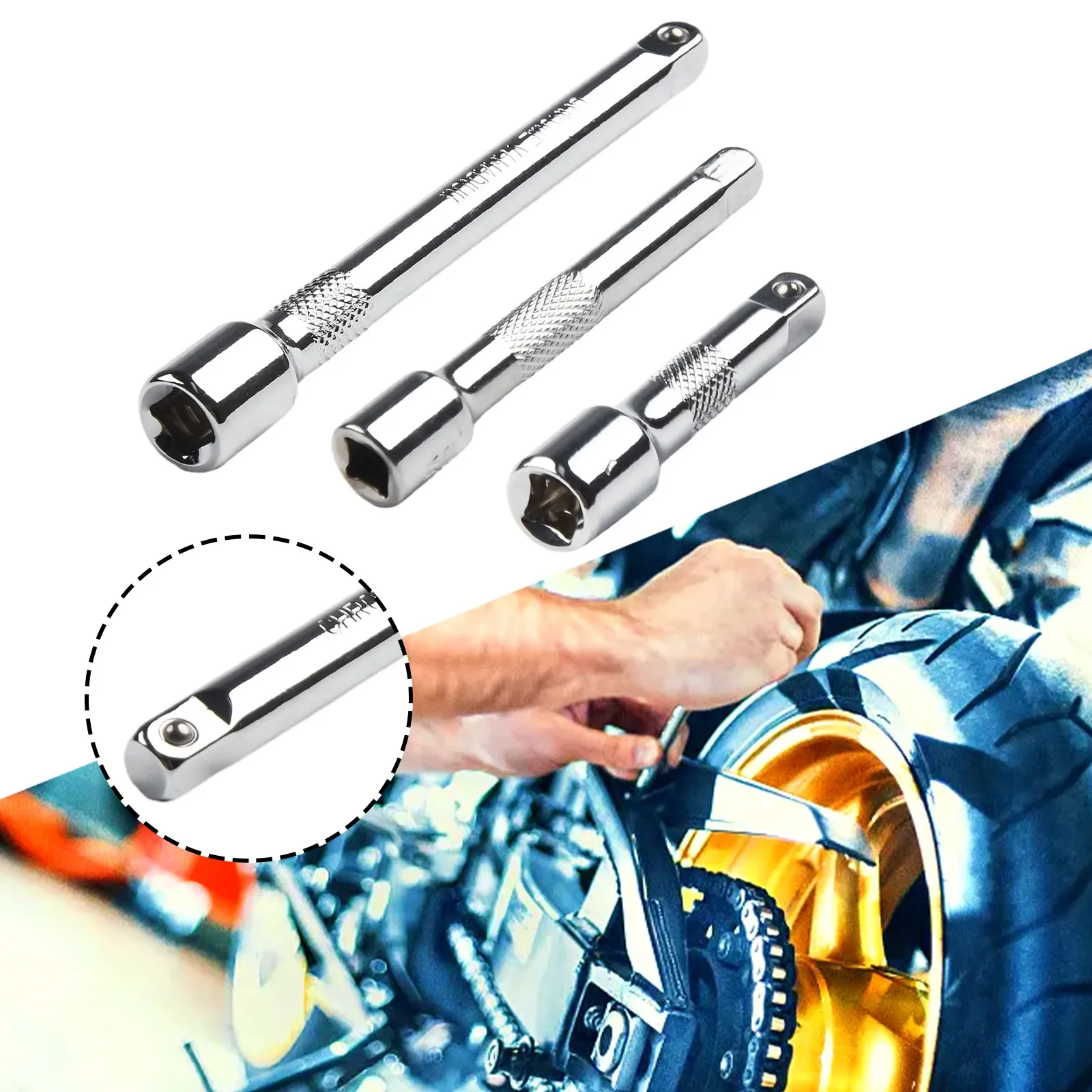 Socket Ratchet Wrench Extension Bar 1/4" 50/75/100mm Ratchet Wrench Socket Extender Hand Adjustment Hand Tools
Socket Ratchet Wrench Extension Bar 1/4" 50/75/100mm Ratchet Wrench Socket Extender Hand Adjustment Hand Tools