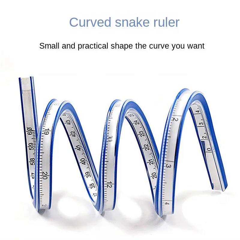 

1PC 30cm Flexible Curve Ruler Drafting Drawing Tool Snake Shaped Ruler Flex Curved Ruler Quilting Plastic School Office Supplies