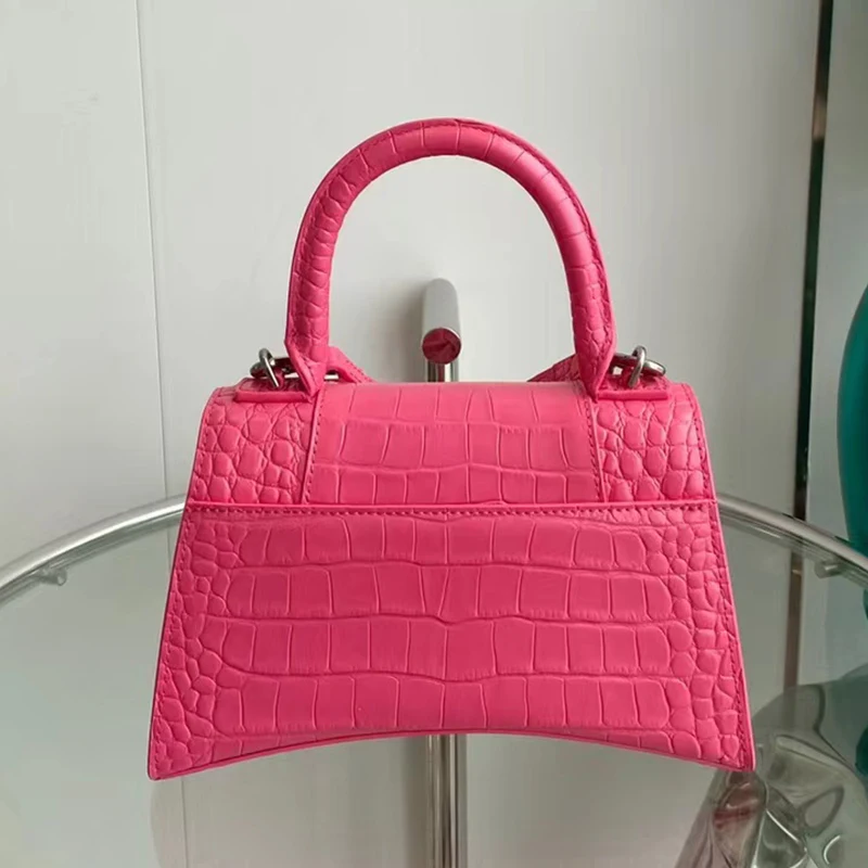 

Design Retro Crocodile Print Half-moon Leather Handbag Women's New Hourglass Bag Fashion Multi-functional Diagonal Shoulder Bag