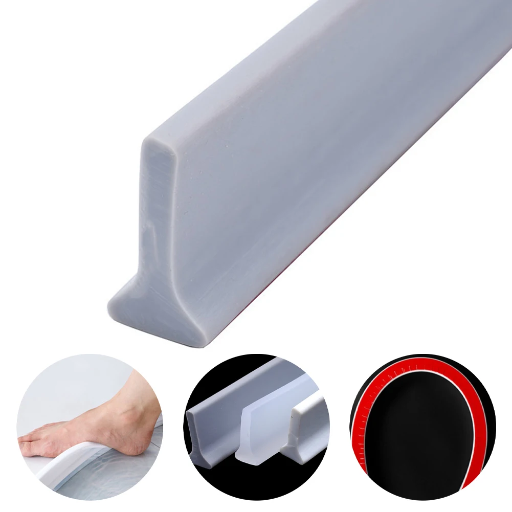 Self-Adhesive Silicone Bathroom Water Stopper Water Retaining Strip Bendable Bathroom Door Washing Machine Shower Dam Barrier
Self-Adhesive Silicone Bathroom Water Stopper Water Retaining Strip Bendable Bathroom Door Washing Machine Shower Dam Barrier