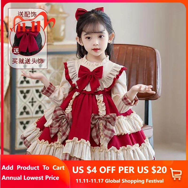 Girls Lolita Cute Princess Dress New Children's Fashion Birthday Dresses Tutu Send Headpiece 3-15Y 2023
Girls Lolita Cute Princess Dress New Children's Fashion Birthday Dresses Tutu Send Headpiece 3-15Y 2023