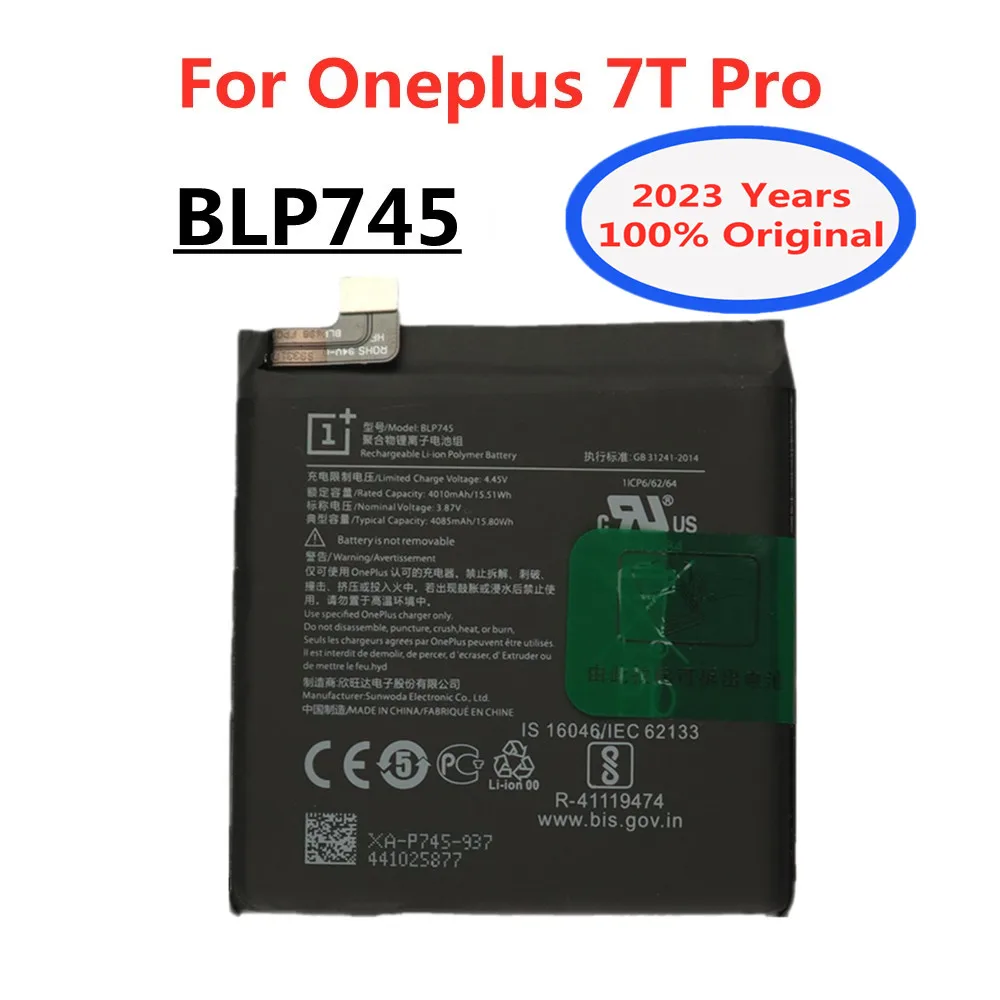 2023 Years New 100% Original Replacement Battery For Oneplus 7T Pro 7TPro 4000mAh BLP745 Genuine Mobile Phone Batteries
2023 Years New 100% Original Replacement Battery For Oneplus 7T Pro 7TPro 4000mAh BLP745 Genuine Mobile Phone Batteries