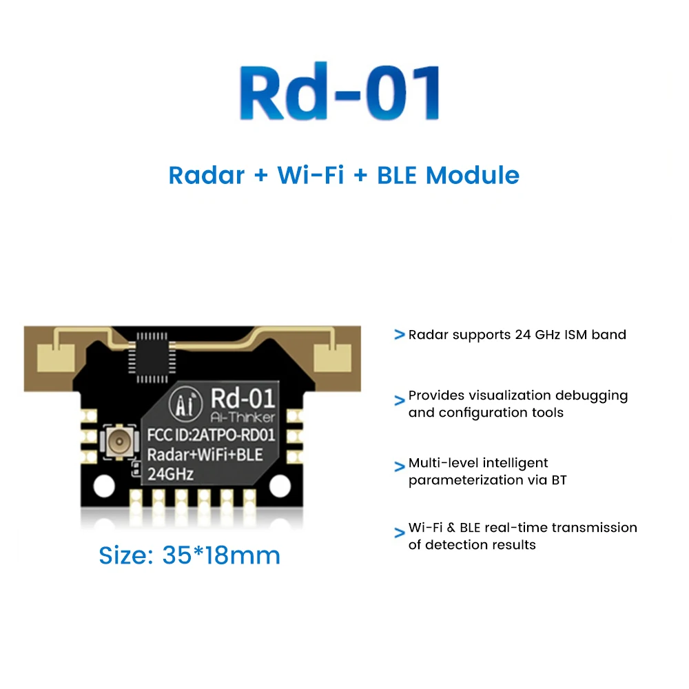 

_ 24G FMCW радар, датчик человеческого тела, радар ISM, Wi-Fi, Bluetooth-совместимый сетчатый беспроводной модуль 5,0 24 ГГц