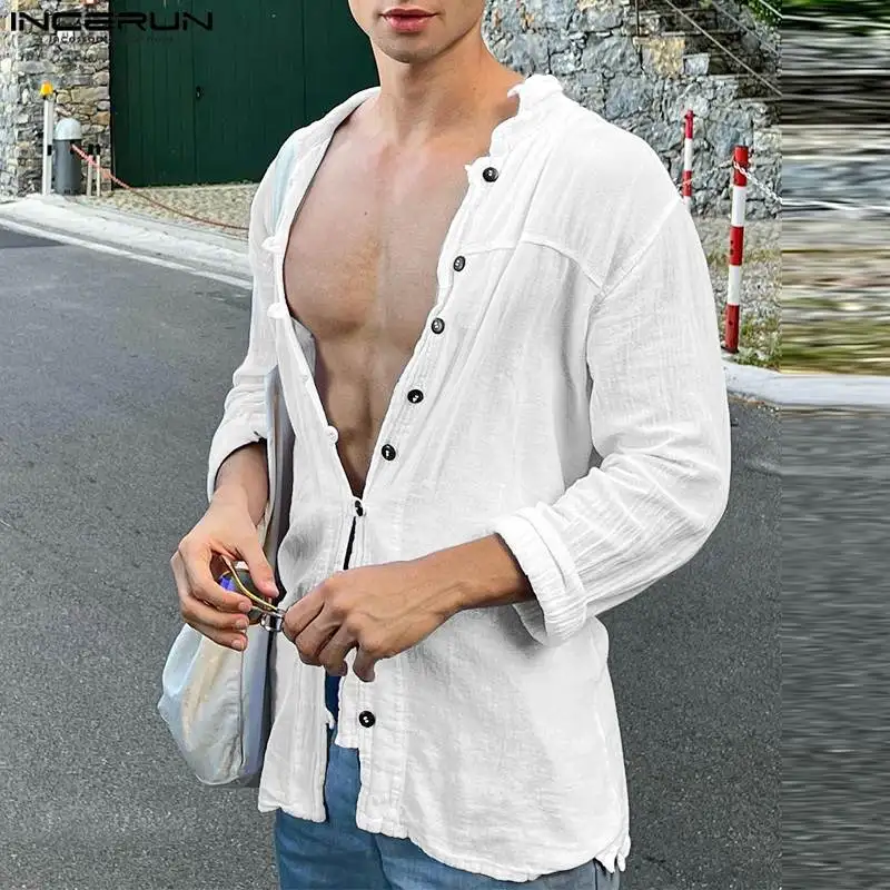 INCERUN Tops 2024 American Style Handsome Men's Solid Color Shirts Casual Simple All-match Lapel Neck Long Sleeved Blouse S-5XL
INCERUN Tops 2024 American Style Handsome Men's Solid Color Shirts Casual Simple All-match Lapel Neck Long Sleeved Blouse S-5XL