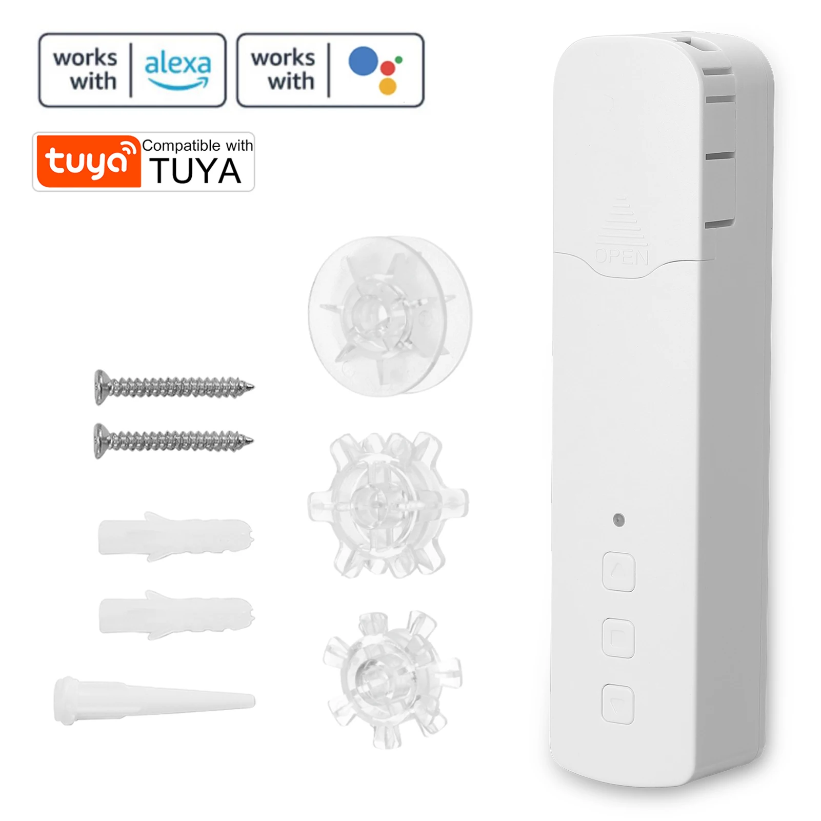 Tu ya WiFi Electric Curtain Motors Pull Bead Curtain Motor Smart Motorized Chain Roller Blinds Compatible For Alexa Google Home
Tu ya WiFi Electric Curtain Motors Pull Bead Curtain Motor Smart Motorized Chain Roller Blinds Compatible For Alexa Google Home