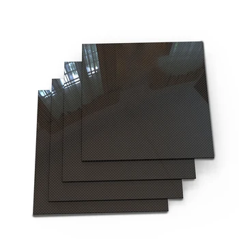 광택 표면 탄소 섬유 보드 패널 시트, 높은 복합 경도 재료, 두께 0.25mm ~ 6mm, 100x250mm, 3K