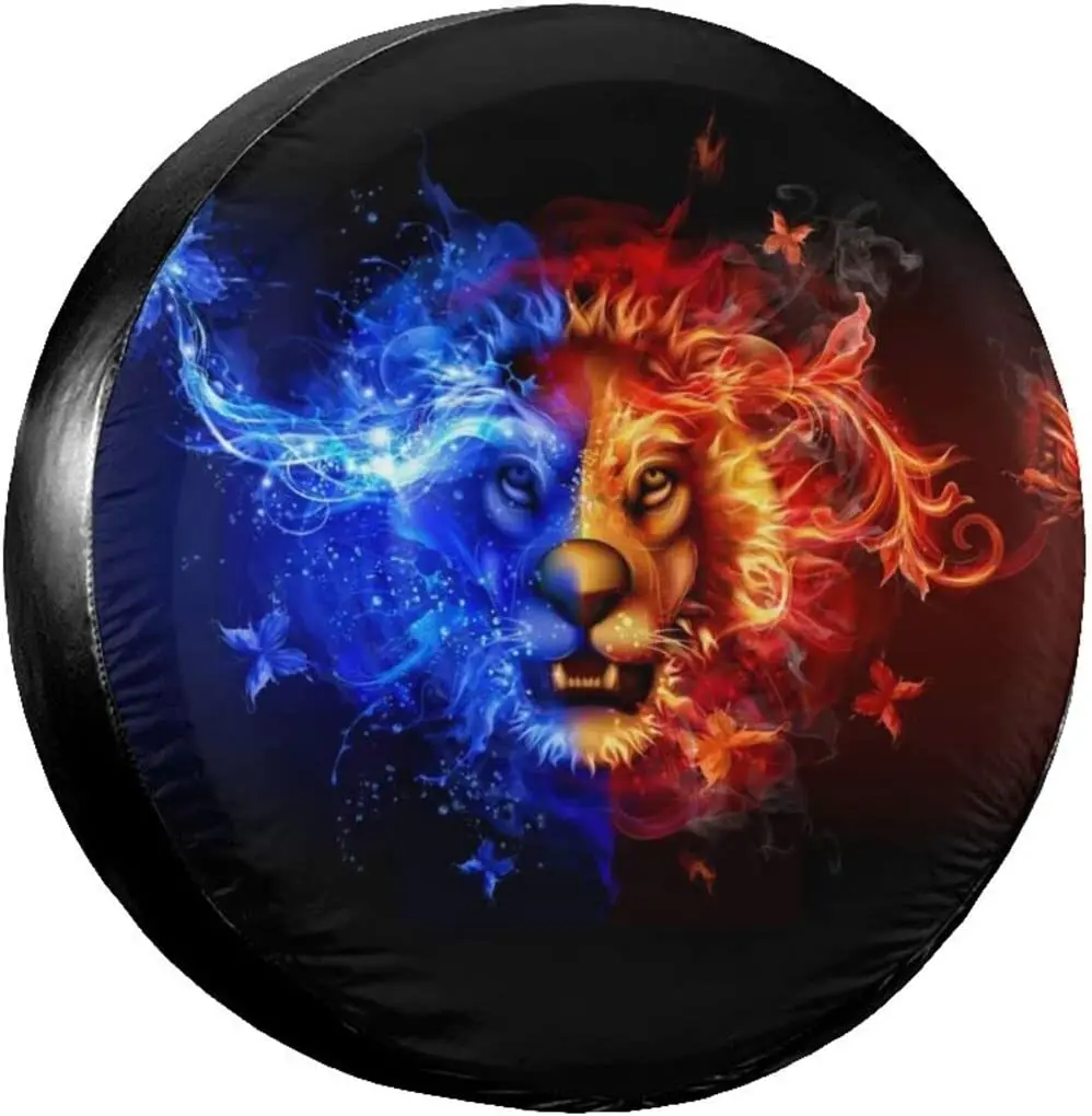 Christmas Decorations Fire and Ice Lion Spare Tire Covers Polyester Universal Waterproof Sunscreen Wheel Covers for Trailer
Christmas Decorations Fire and Ice Lion Spare Tire Covers Polyester Universal Waterproof Sunscreen Wheel Covers for Trailer