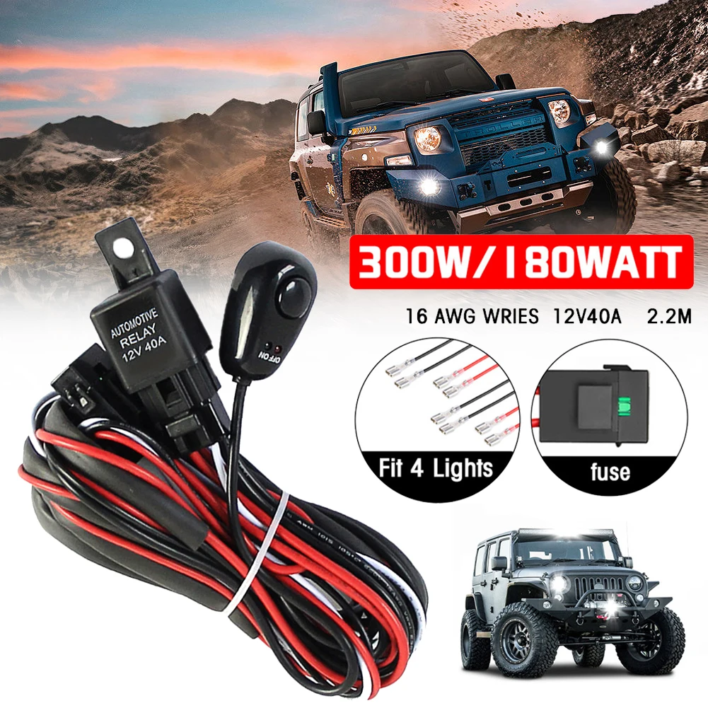 Car Work Light Switch Wire Harness Kit 9-16V Relay Power Cord for LED Light Bar Fog Light Cable Accessories
Car Work Light Switch Wire Harness Kit 9-16V Relay Power Cord for LED Light Bar Fog Light Cable Accessories