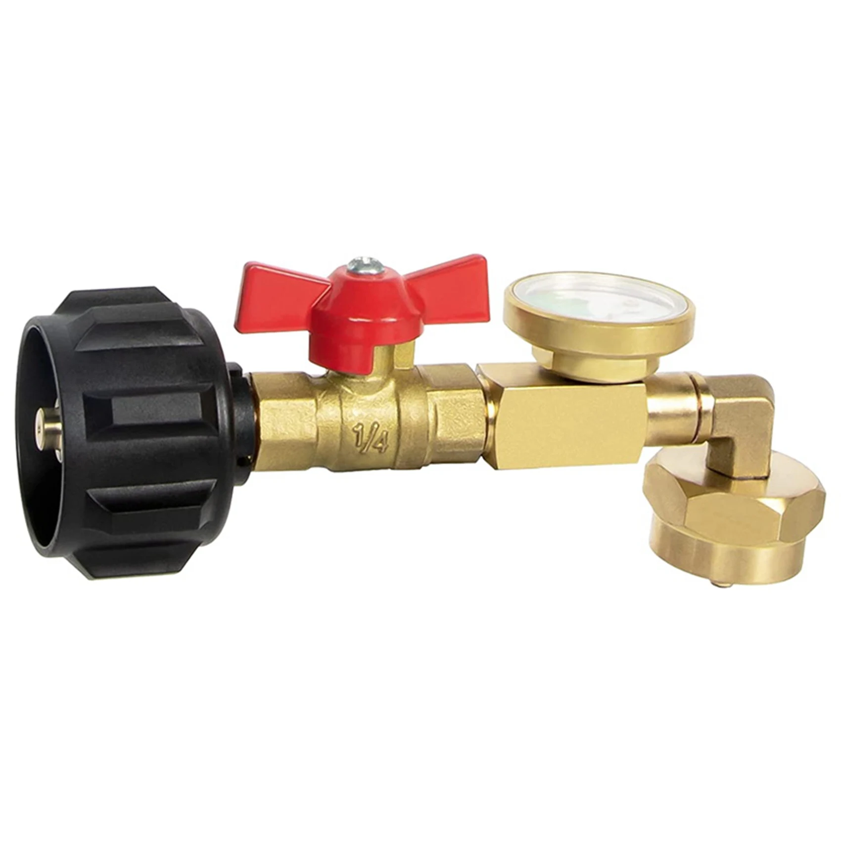 Propane Refill Adapter with Valve and Gauge, Fill 1 Lb Bottles From 20 Lb Tank, 90-Degree Elbow Design, Easy To Use
Propane Refill Adapter with Valve and Gauge, Fill 1 Lb Bottles From 20 Lb Tank, 90-Degree Elbow Design, Easy To Use