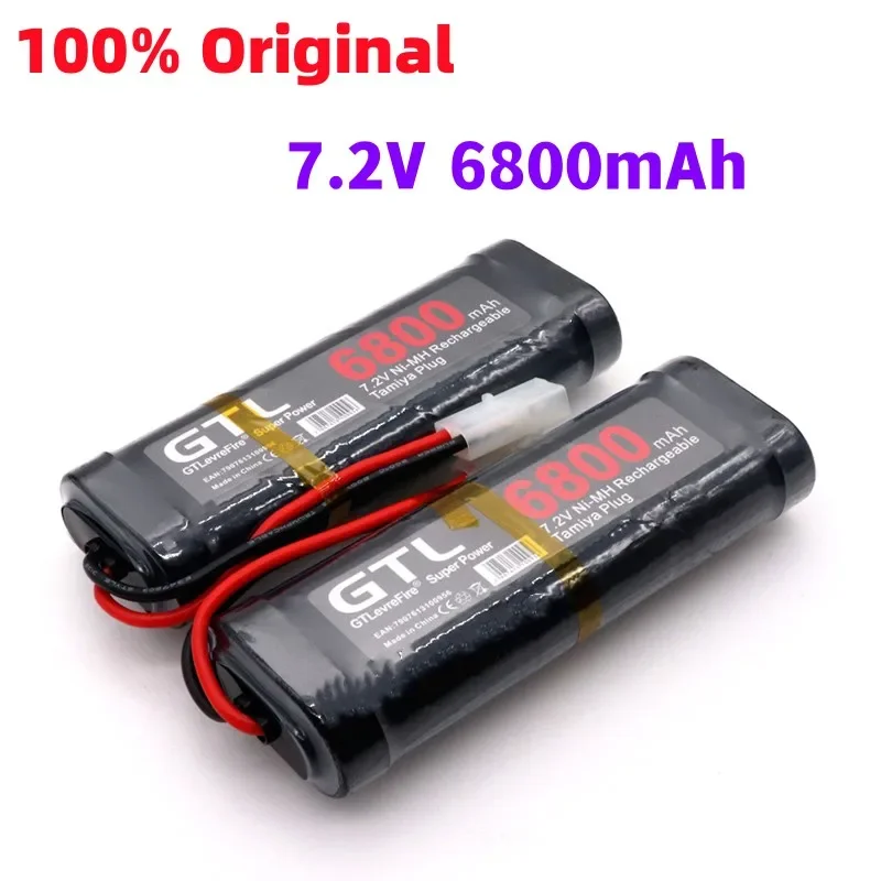 

100% New Original 7.2V Battery 6800mAh NiMH Batteries Pack For RC Car Truck Buggy Boat Tank Ni-Mh Baterias gray supper power