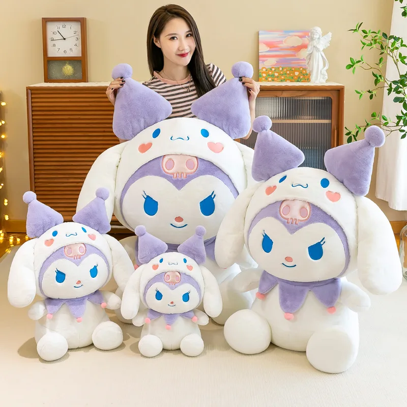 

New Arrival Sanrio Anime Periphery Kuromi Transformation Series Plushie Appease Toys Doll Cushion Best Gifts For Children Toy