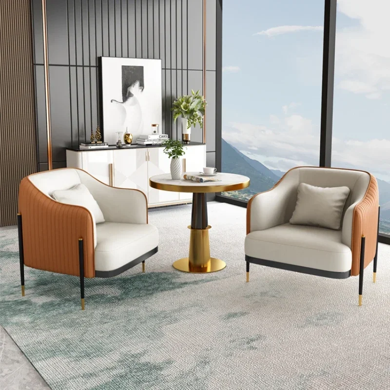 

Одиночные обеденные стулья с эргономичным дизайном, удобное обеденное кресло, кожаные кресла для коммерческого помещения, мебель для патио KTY013