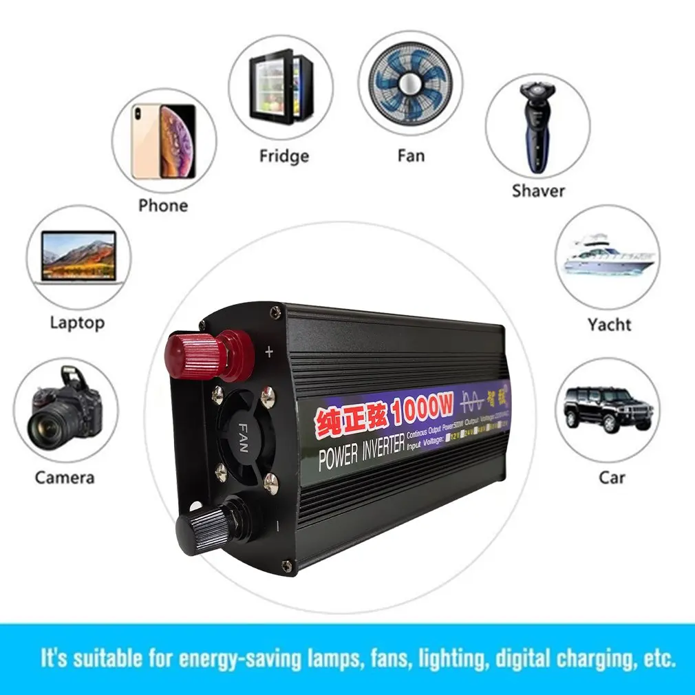 Pure Sine Wave Inverter 1000W 2000W 3000W Power DC 12V 24V To AC 220V Voltage 50/60HZ Converter Solar Car Inverters With LED Dis
Pure Sine Wave Inverter 1000W 2000W 3000W Power DC 12V 24V To AC 220V Voltage 50/60HZ Converter Solar Car Inverters With LED Dis