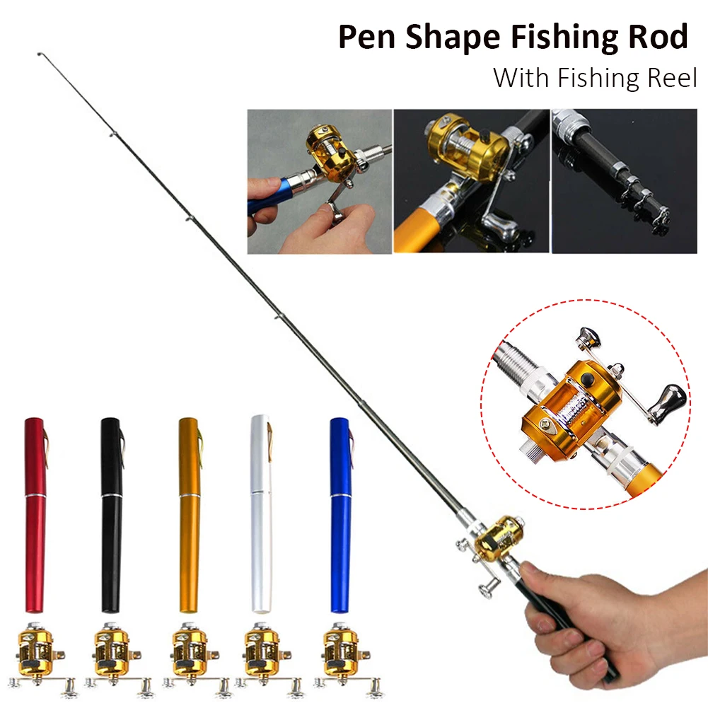 Outdoor Portable Mini Fishing Rod Retractable Pocket Pen Fishing Rod Reel Outdoor Fishing Accessories
Outdoor Portable Mini Fishing Rod Retractable Pocket Pen Fishing Rod Reel Outdoor Fishing Accessories