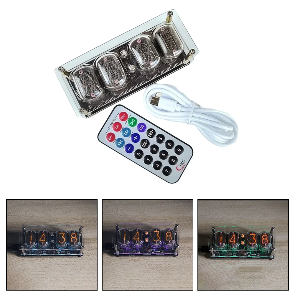 IN-12 Glow Tube Nixie Clock Fluorescent 225 Colors Light Display Time Date DC 5V High-grade Acrylic Clock Home Decoration Gifts
IN-12 Glow Tube Nixie Clock Fluorescent 225 Colors Light Display Time Date DC 5V High-grade Acrylic Clock Home Decoration Gifts