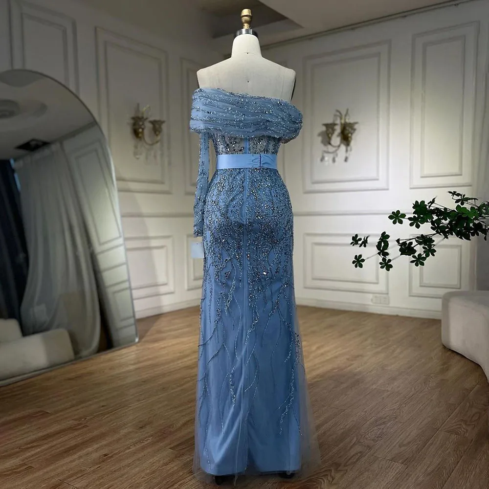 Arabic Nude Mermaid One Shoulder Beaded Luxury Dubai Evening Dresses Gowns For Women Wedding Party 17 Mallzona S1317a8281c8a4198854869f4c3e203cdu Arabic Nude Mermaid One Shoulder Beaded Luxury Dubai Evening Dresses Gowns For Women Wedding Party Mallzona