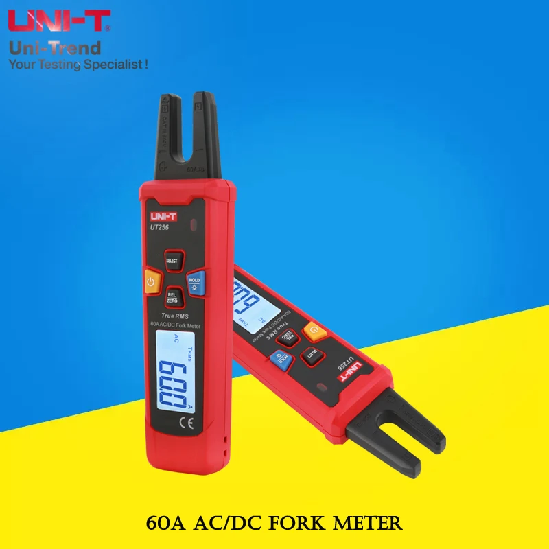 UNI-T UT256 True RMS Auto Range 60A AC/DC Fork Meter/Digital Clamp Ammeter/Household Electrician Clamp Meter
UNI-T UT256 True RMS Auto Range 60A AC/DC Fork Meter/Digital Clamp Ammeter/Household Electrician Clamp Meter