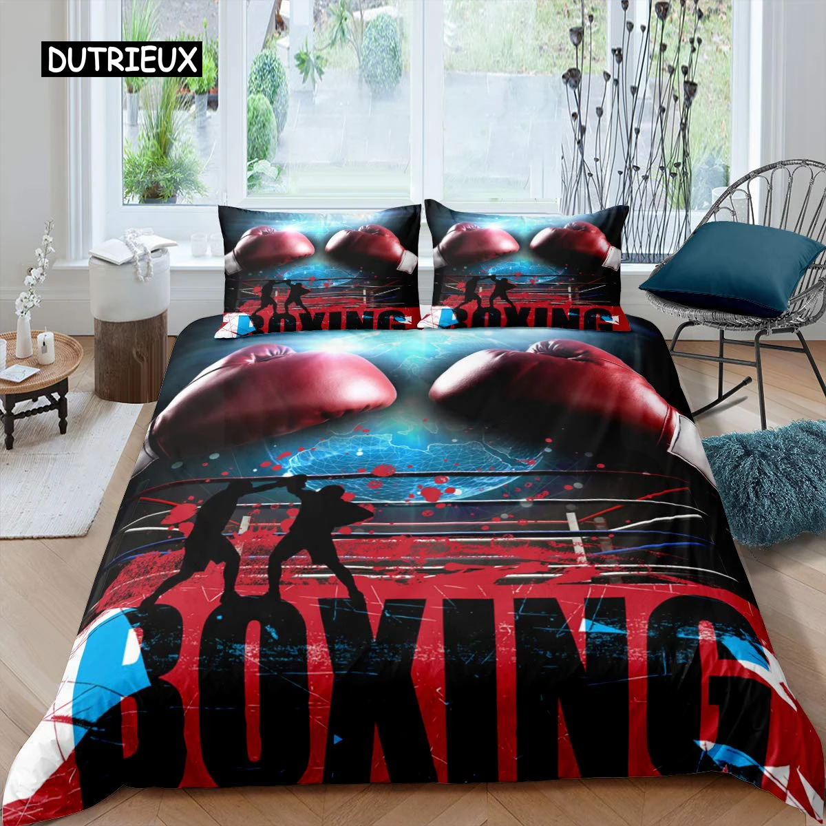 Boxing Duvet Cover Set Sports Games Theme Twin Bedding Set Microfiber Boxing Gloves Athlete Silhouette Queen King Quilt Cover
Boxing Duvet Cover Set Sports Games Theme Twin Bedding Set Microfiber Boxing Gloves Athlete Silhouette Queen King Quilt Cover