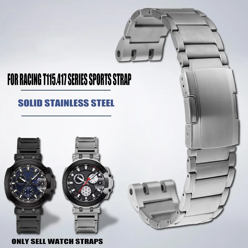 

Ремешок из нержавеющей стали для часов Tissot T115.417 series Moto GP, прецизионный стальной браслет для наручных часов, аксессуары для мужчин