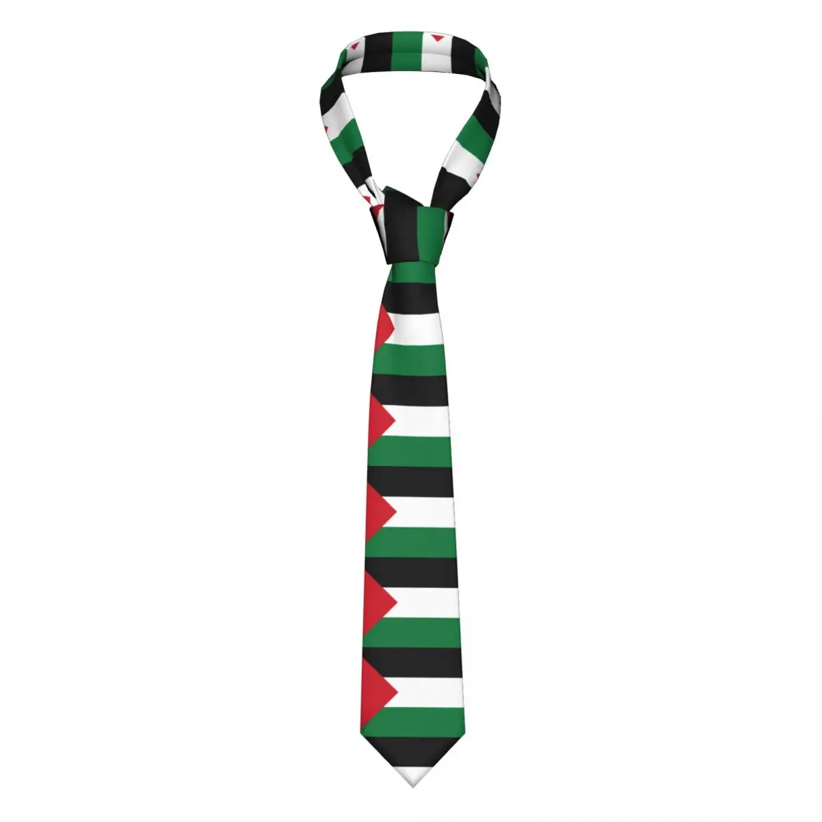 

Palestine Flag Unisex Neckties Skinny Polyester 8 cm Classic Neck Ties for Mens Suits Accessories Gravatas Wedding Business