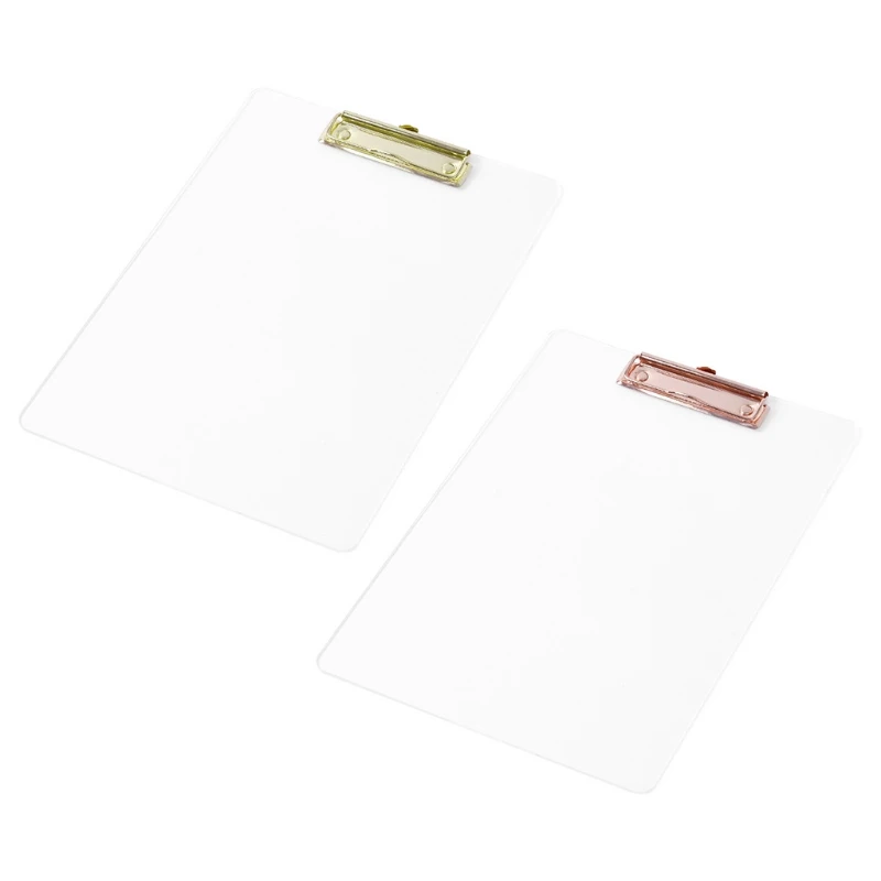 

Transparent Acrylic File Clipboard Nursing Clipboard File Folder Metal Page Clip Lightweight Clipboard for Hospital