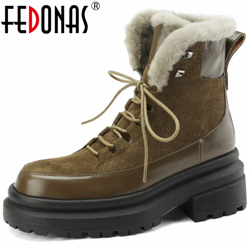 FEDONAS Winter Thick Plush Warm Snow Boots Women Ankle Boots Cow Suede Leather Cross-Tied Platforms Casual Outdoor Shoes Woman
FEDONAS Winter Thick Plush Warm Snow Boots Women Ankle Boots Cow Suede Leather Cross-Tied Platforms Casual Outdoor Shoes Woman