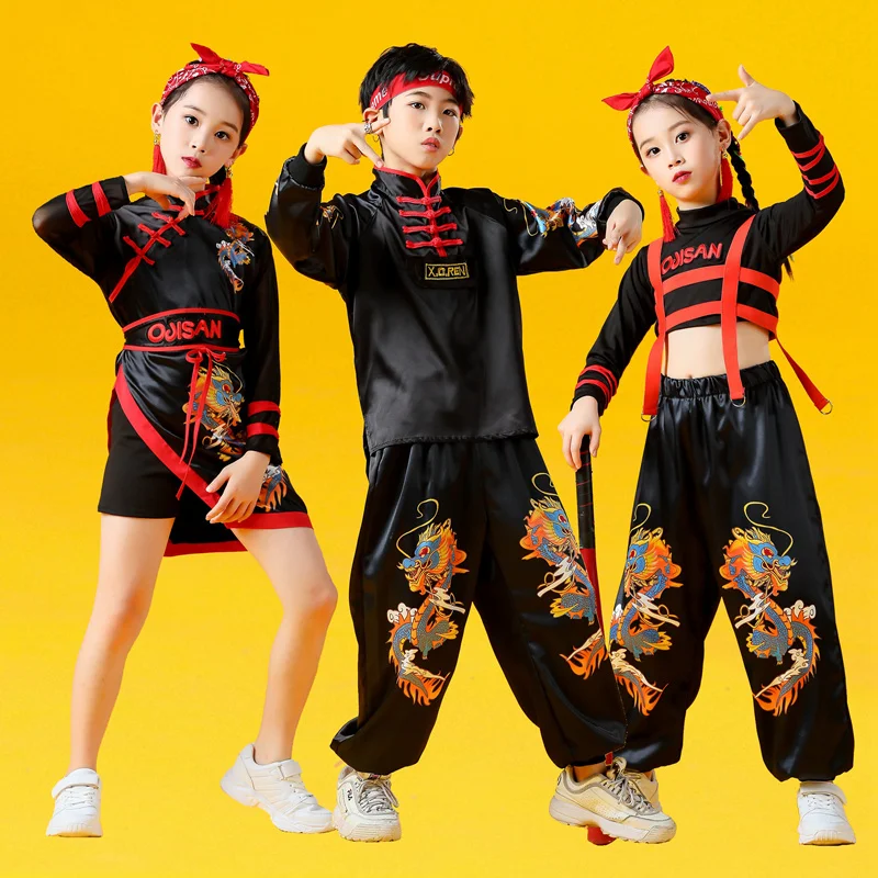 

Children's Chinoiserie performance clothes Cheerleading sports meet performance clothes Jazz dance clothes runway fashion