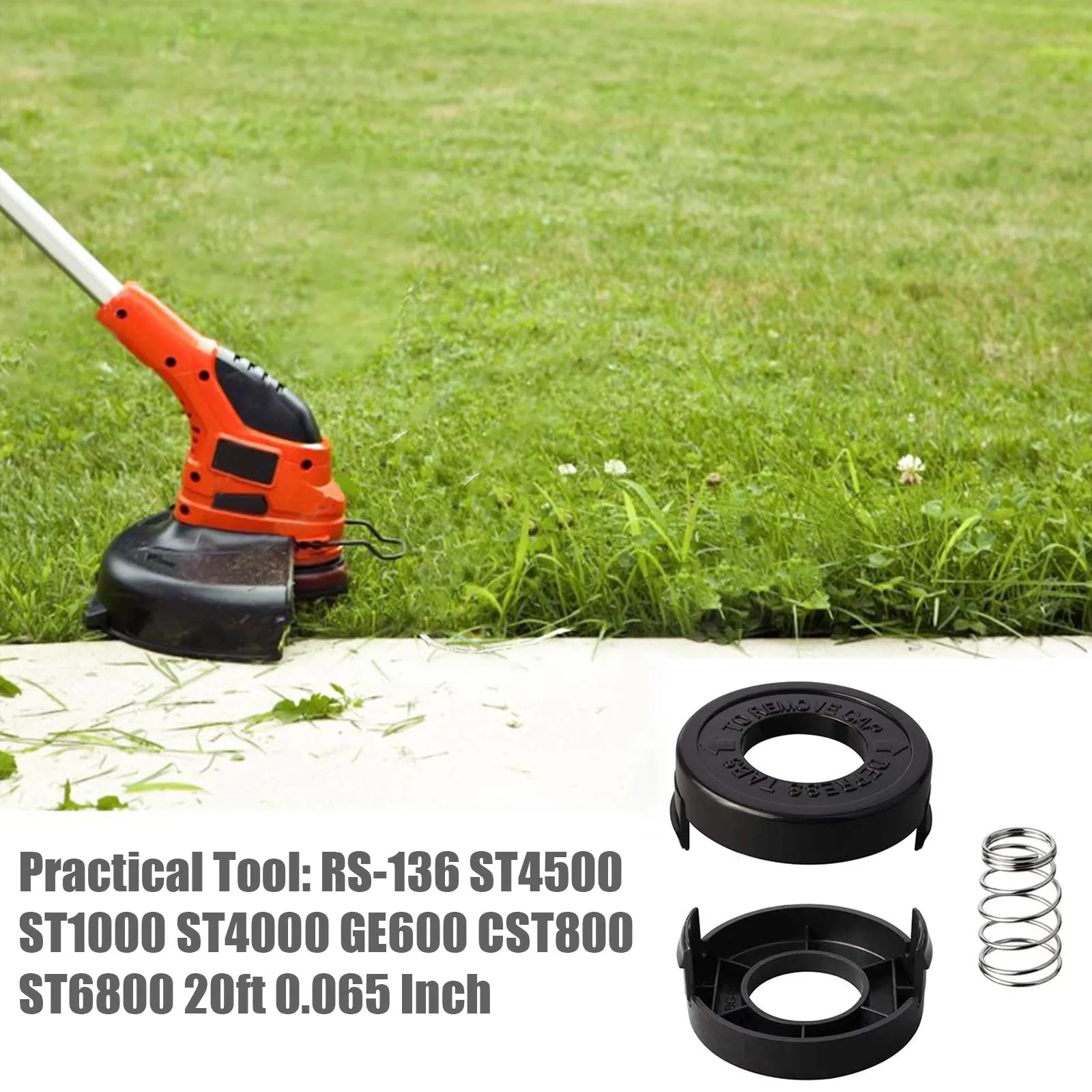 High Quality Lawn Mower Cap Cover With Spring Accessories For Black&Decker ST4500 682378-02, 68237-02, 6823378-02
High Quality Lawn Mower Cap Cover With Spring Accessories For Black&Decker ST4500 682378-02, 68237-02, 6823378-02