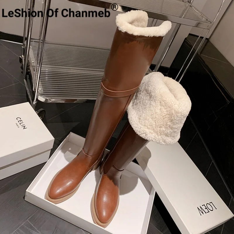 LeShion of Chanmeb Winter Women Over-the-knee Genuine Leather Boots Warm Fur Fleece Inner Snow Boot Woman Block Heel Shoes 33-40
LeShion of Chanmeb Winter Women Over-the-knee Genuine Leather Boots Warm Fur Fleece Inner Snow Boot Woman Block Heel Shoes 33-40