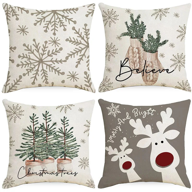 Merry Christmas Cushion Cover Reindeer Print Fashion Winter Luxury Sofa decor Plant Snowflake Pillow Cover Christmas F219
Merry Christmas Cushion Cover Reindeer Print Fashion Winter Luxury Sofa decor Plant Snowflake Pillow Cover Christmas F219