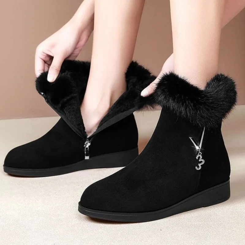 Platform Woman's Boots 2023 Winter Plush Warm Snow Boots Comfortable Non-slip Mom Shoes Fashion Black Ankle Boots Zapatos Mujer
Platform Woman's Boots 2023 Winter Plush Warm Snow Boots Comfortable Non-slip Mom Shoes Fashion Black Ankle Boots Zapatos Mujer