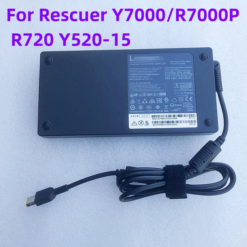 ADL230NDC3A Original For Rescuer Y7000/R7000P R720 Y520-15 20V11.5A 230W Power Adapter Charger New Portable Slim Style 
ADL230NDC3A Original For Rescuer Y7000/R7000P R720 Y520-15 20V11.5A 230W Power Adapter Charger New Portable Slim Style