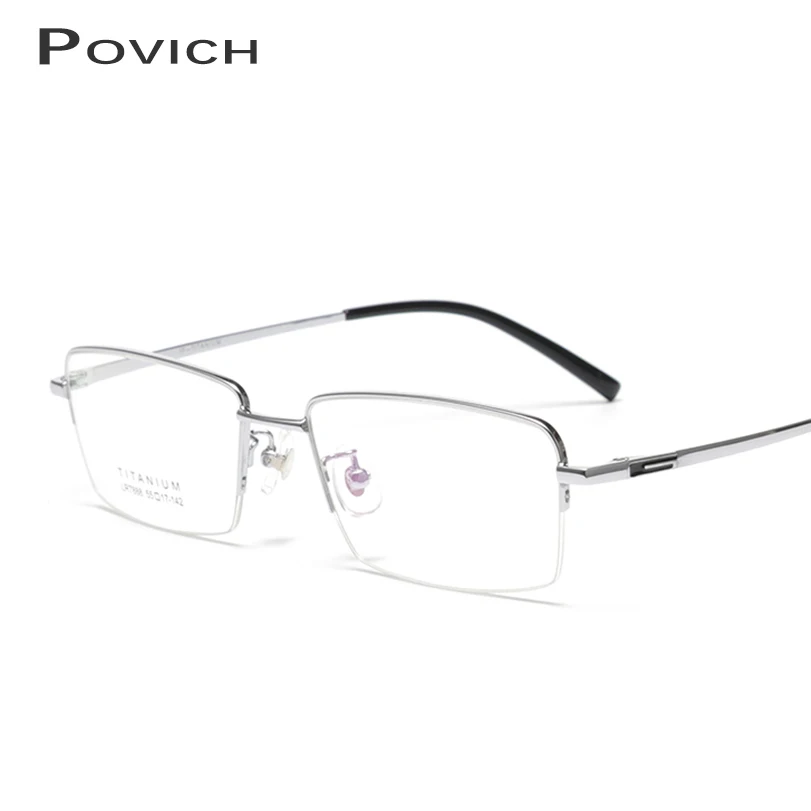 POVICH Prue Titaniun Glasses Frame For Men Ultralight Half Style Optical Prescription Spectacles Myopia Hyperopia Eyewear
POVICH Prue Titaniun Glasses Frame For Men Ultralight Half Style Optical Prescription Spectacles Myopia Hyperopia Eyewear