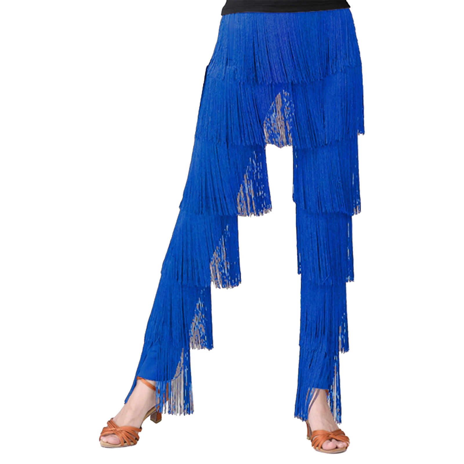 Womens Tassel Latin Dance Pants Tango Cha-Cha Performance Costume Elastic Tiered Fringed Trousers Stage Dancewear
Womens Tassel Latin Dance Pants Tango Cha-Cha Performance Costume Elastic Tiered Fringed Trousers Stage Dancewear
