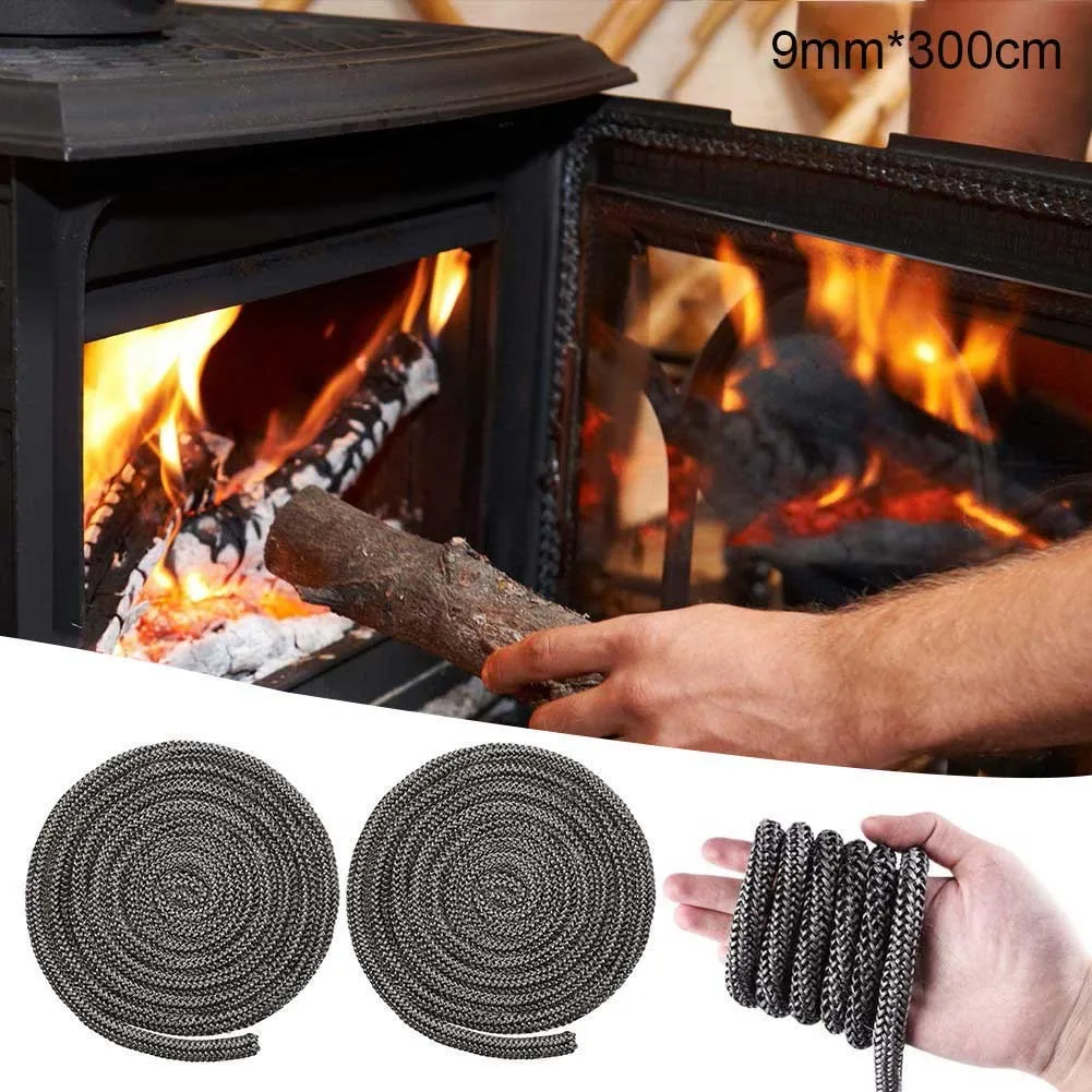9mm Fiberglass fireplace sealing Rope Seal 3meter Black Boiler Stove Fireproof Wood Burning Stove Length Log Burner Door
9mm Fiberglass fireplace sealing Rope Seal 3meter Black Boiler Stove Fireproof Wood Burning Stove Length Log Burner Door