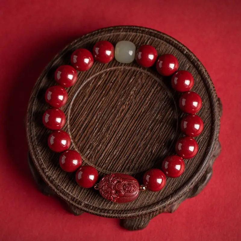 Bracelet cinabre en perles du zodiaque chinois pour hommes et femmes, ULà main de haute qualité, amulette BenmingNuremberg, bijoux Lucifer Wisure, bonne chance 5