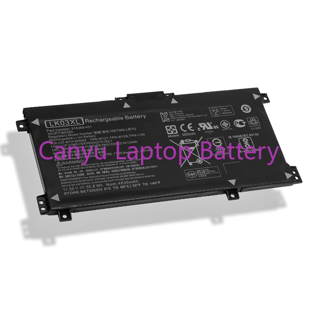 

Laptop Battery LK03XL For HP Envy 15 x360 15-bp 15-cn TPN-W127 W128 W129 W132 W134 HSTNN-LB7U HSTNN-UB7I HSTNN-IB8M LB8J 55.8Wh