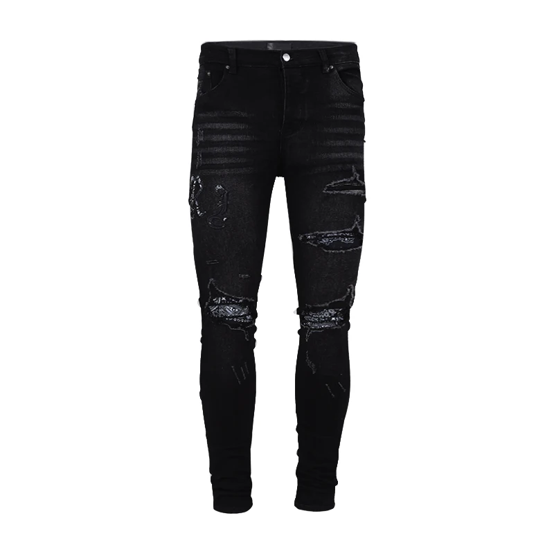 New 2022 Fashion Black Holes Printed Cloth Letter Patched Men's Jeans High Street Jeans For Men Slim Patches Male Denim Pants
New 2022 Fashion Black Holes Printed Cloth Letter Patched Men's Jeans High Street Jeans For Men Slim Patches Male Denim Pants