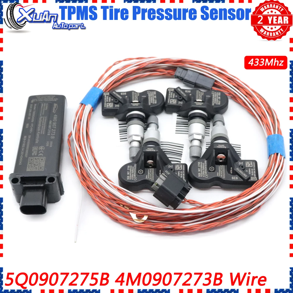 

XUAN TPMS Tire Pressure Sensor Monitoring System 4M0907273B 5Q0907275B For AUDI A3 A4 B9 Q2L Q3L A5 A6 A7 A8 Q7 Q8 Q5L 2018-2022