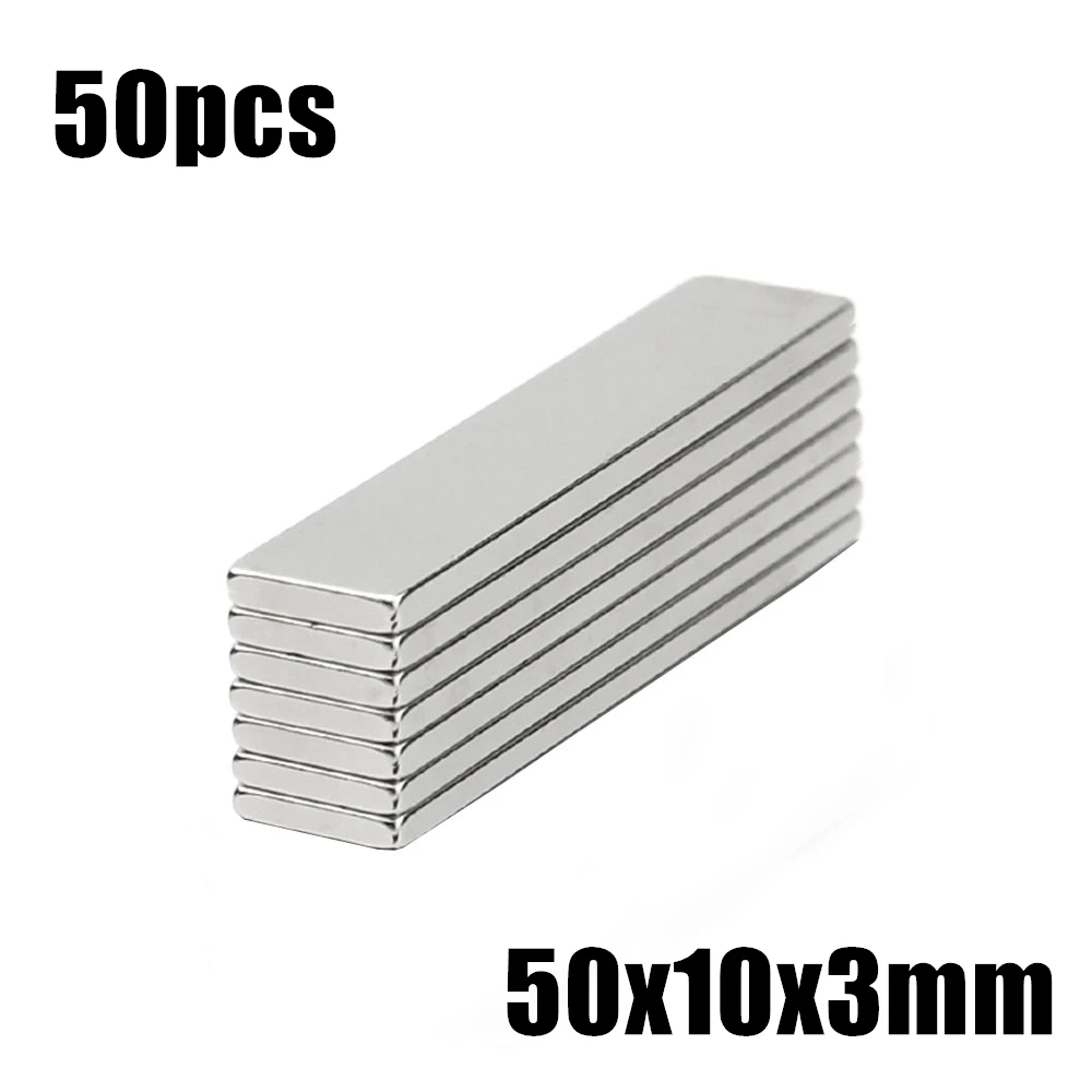 50pcs 50x10x3mm Super Powerful Strong Rare Earth Block NdFeB Magnet Neodymium N35 Magnets 50*10*3mm 
50pcs 50x10x3mm Super Powerful Strong Rare Earth Block NdFeB Magnet Neodymium N35 Magnets 50*10*3mm