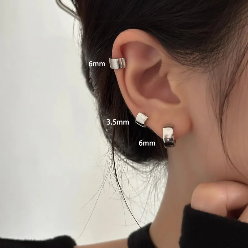 

VENTFILLE 925 Sterling Silver Geometry Earring for Women Minimalism Fashion Versatile Trend office Jewelry Gift Dropshipping