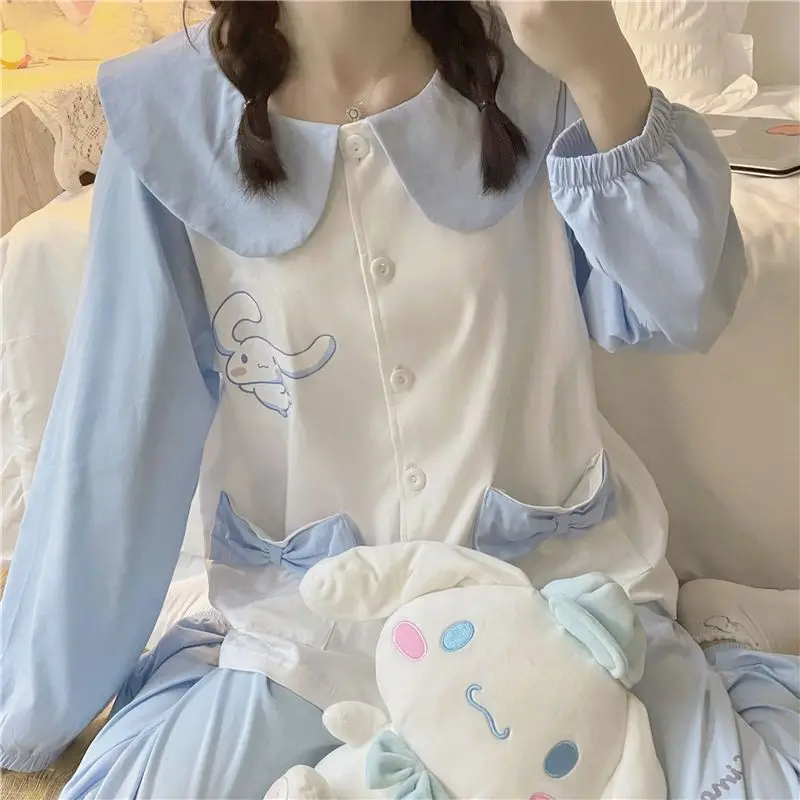 HelloKittys пижамный комплект Kawaii Sanrio Cinnamoroll мультфильм аниме девушка сердце свободные длинные рукава брюки Повседневная Домашняя одежда модная...
HelloKittys пижамный комплект Kawaii Sanrio Cinnamoroll мультфильм аниме девушка сердце свободные длинные рукава брюки Повседневная Домашняя одежда модная...