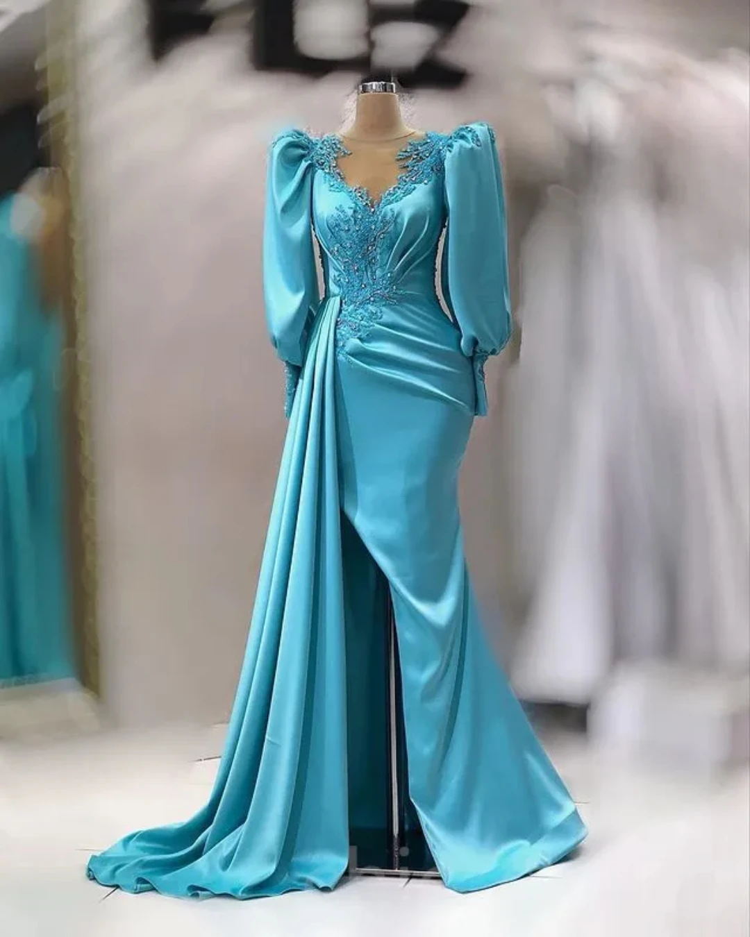 Женское атласное платье-Русалка Aso Ebi, вечернее платье с высоким разрезом и кристаллами, элегантное платье с круглым вырезом для выпускного вечера, 2024
Женское атласное платье-Русалка Aso Ebi, вечернее платье с высоким разрезом и кристаллами, элегантное платье с круглым вырезом для выпускного вечера, 2024