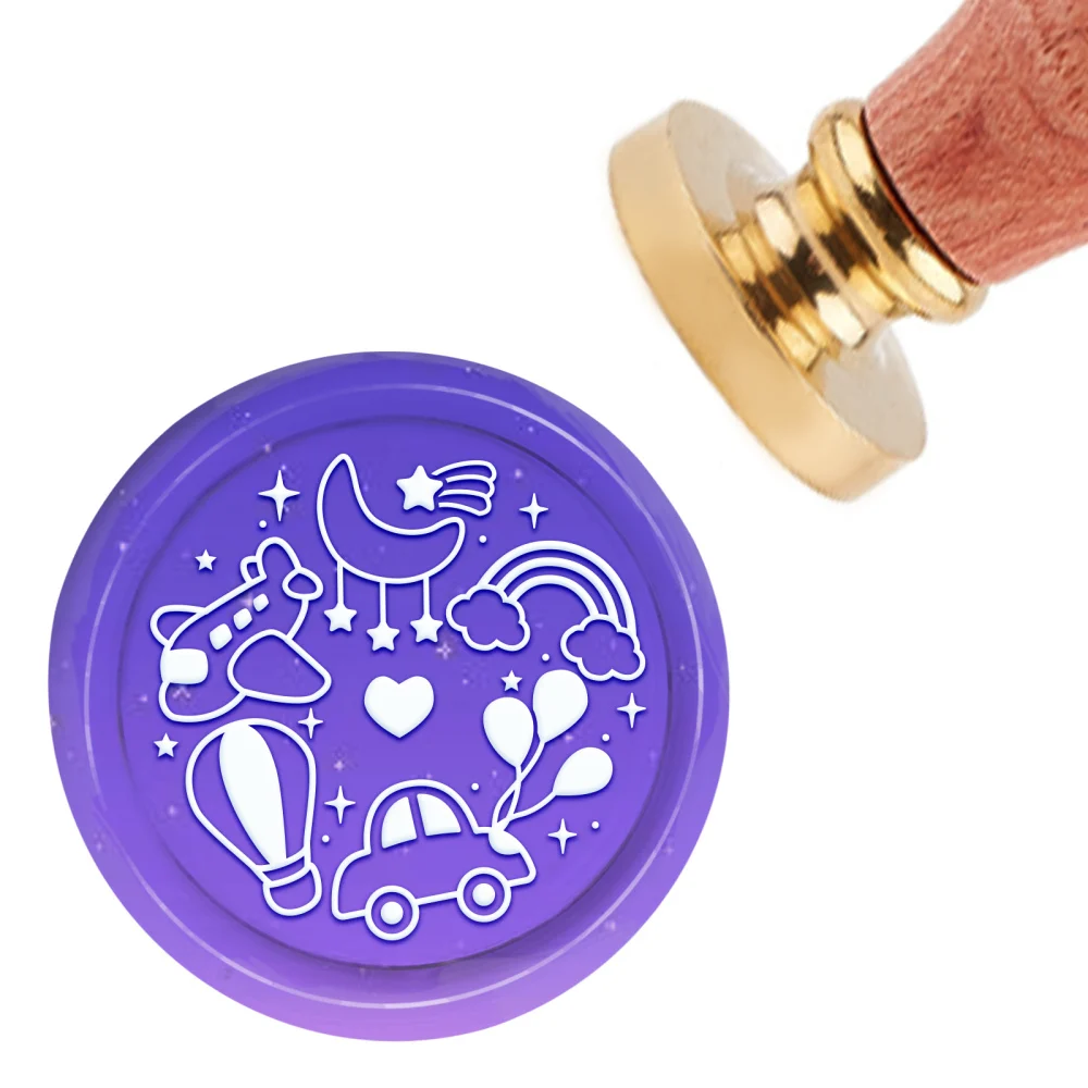 1PC Wax Seal Stamp Moon and Stars Sealing Wax Stamps Rainbow 30mm Removable Brass Head Sealing Stamp with Wooden Handle
1PC Wax Seal Stamp Moon and Stars Sealing Wax Stamps Rainbow 30mm Removable Brass Head Sealing Stamp with Wooden Handle